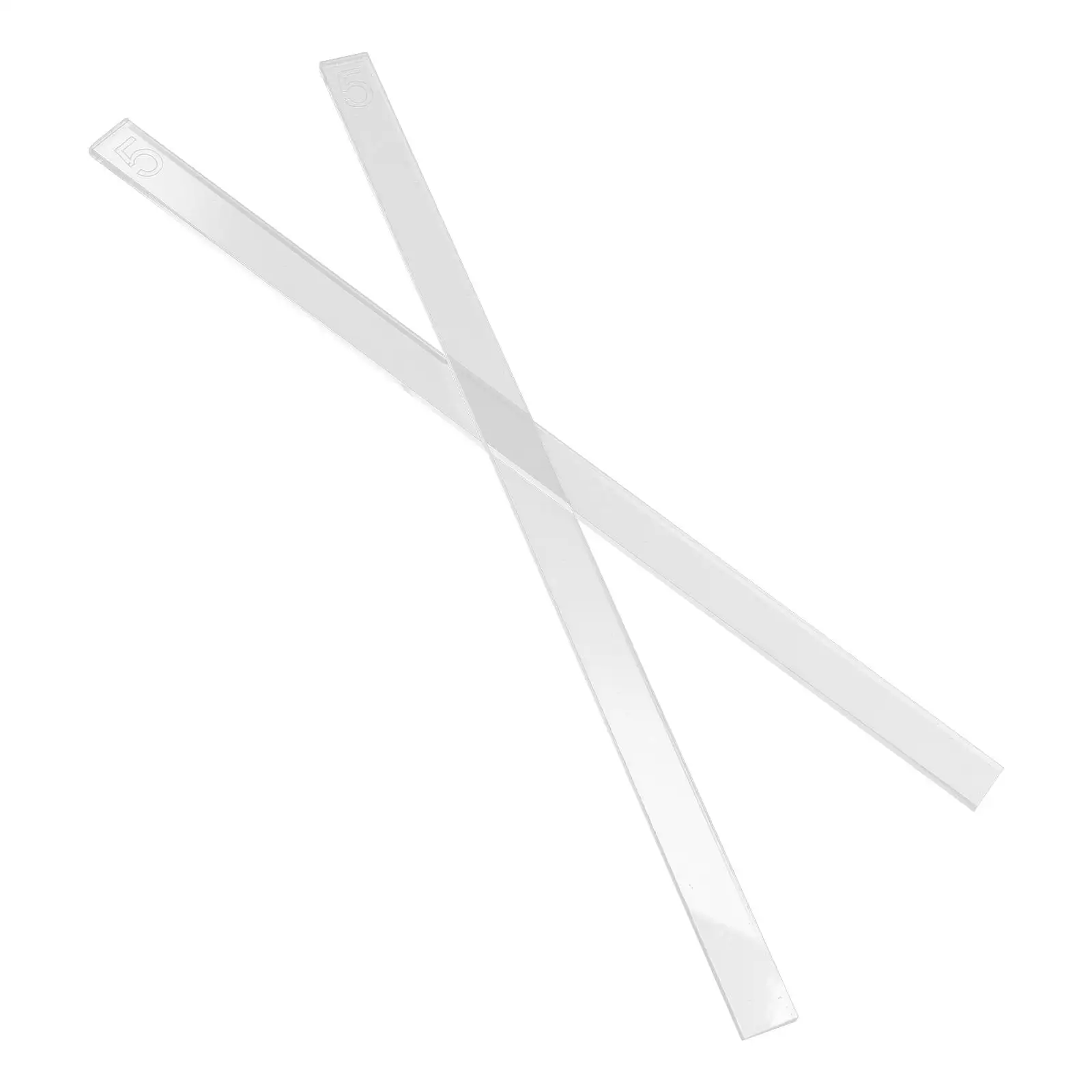 

2 Pcs Cookie Thickness Balance Ruler Baking Strips Acrylic DIY Tool Fondant Roller Dessert Leveler