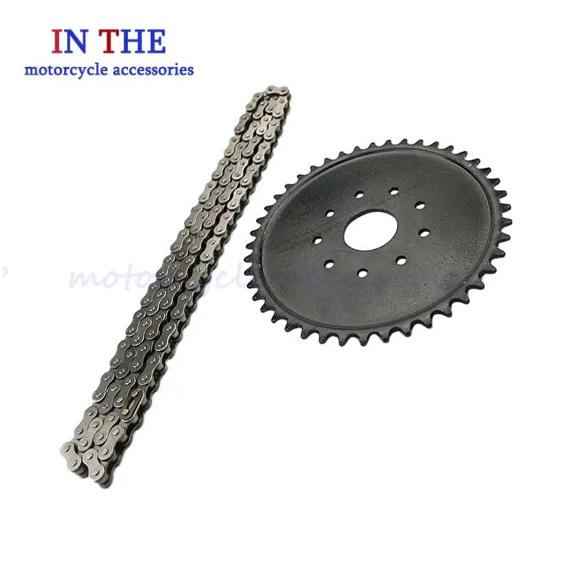 ل 49cc 50cc 66cc 80cc 415 سلسلة دراجة بمحرك دراجة جديدة 44T ضرس ومجموعة جبل #5