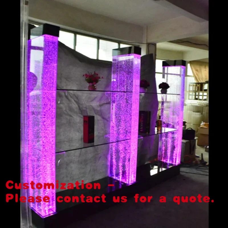 

custom.Luxury LED Colour Changing Home bar Liquor Display Cabinet
