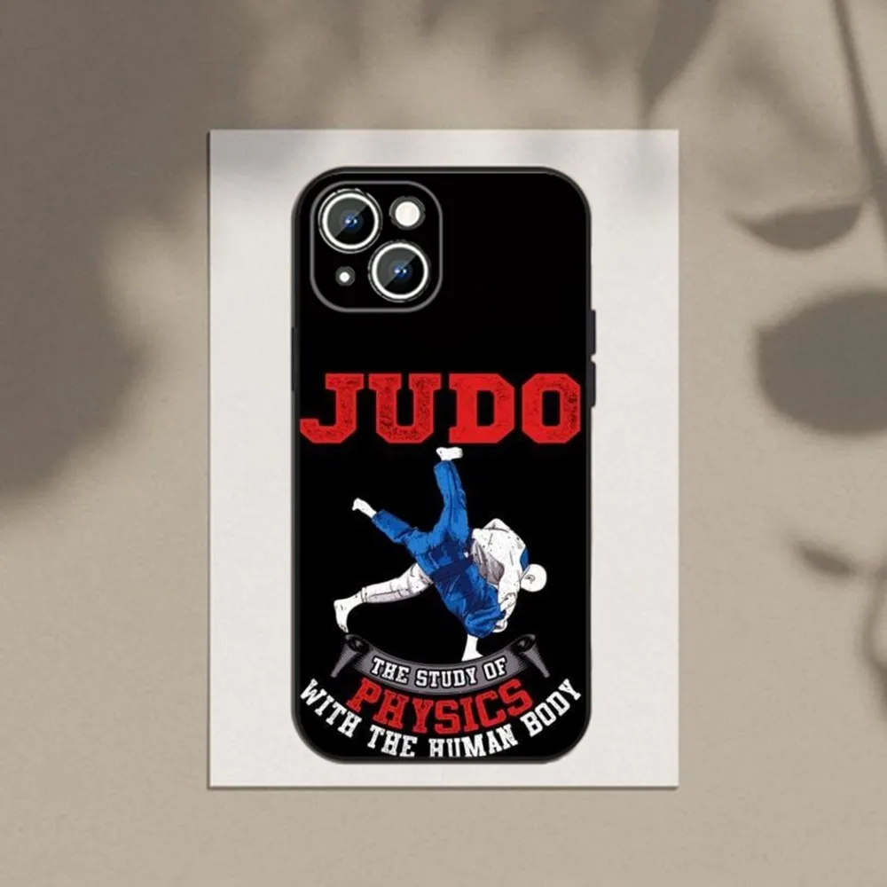 Japanese Martial Arts Judo Phone Case For Apple iPhone 15,14,13,12,11,XS,XR,X,8,7,Pro,Max,Plus,mini Silicone Black Cover