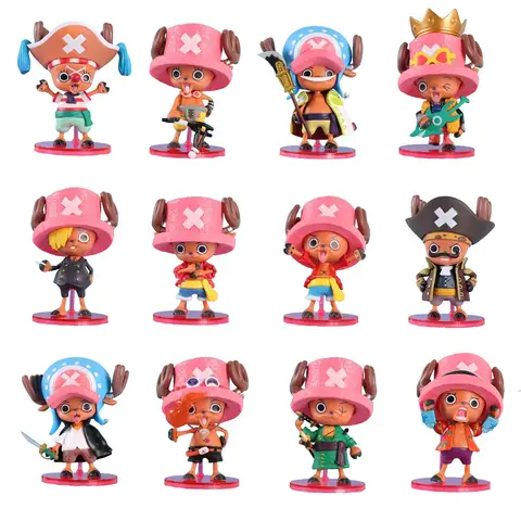 One Piece Tony Chopper อะนิเมะ Cos Roger Luffy Zoro Ace Usopp Sanji Shanks Buggy Action ตุ๊กตาของเล่นตุ๊กตา