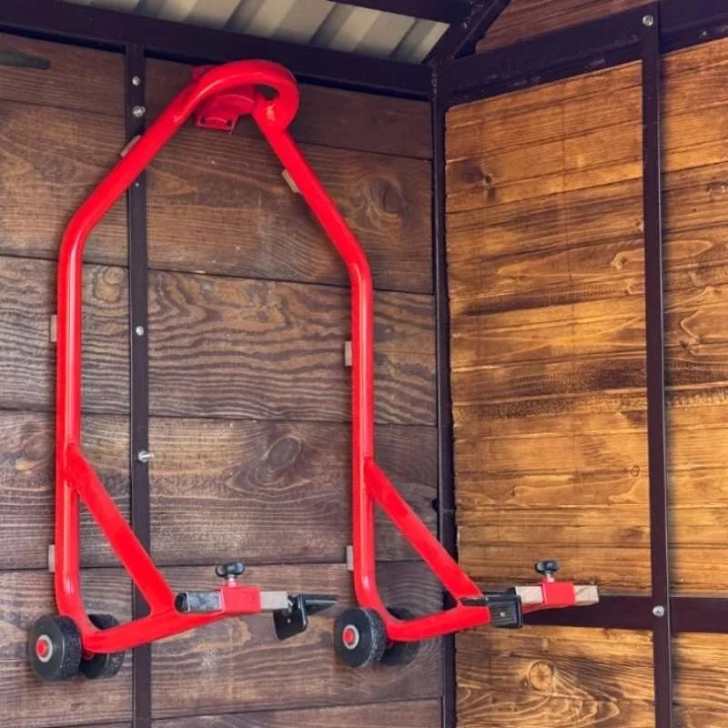 Wall Mount Motorcycle Paddock Stand Hook Bike Frame Storage Holder Garage Motorbike Parking Support Rack