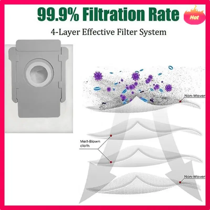 AD-فراغ كيس لجميع الغبار ل اي روبوت رومبا كومبو 10 ماكس أجزاء المكنسة الكهربائية كيس لجميع الغبار كفاءة اكسسوارات التنظيف المنزلية 6 قطعة