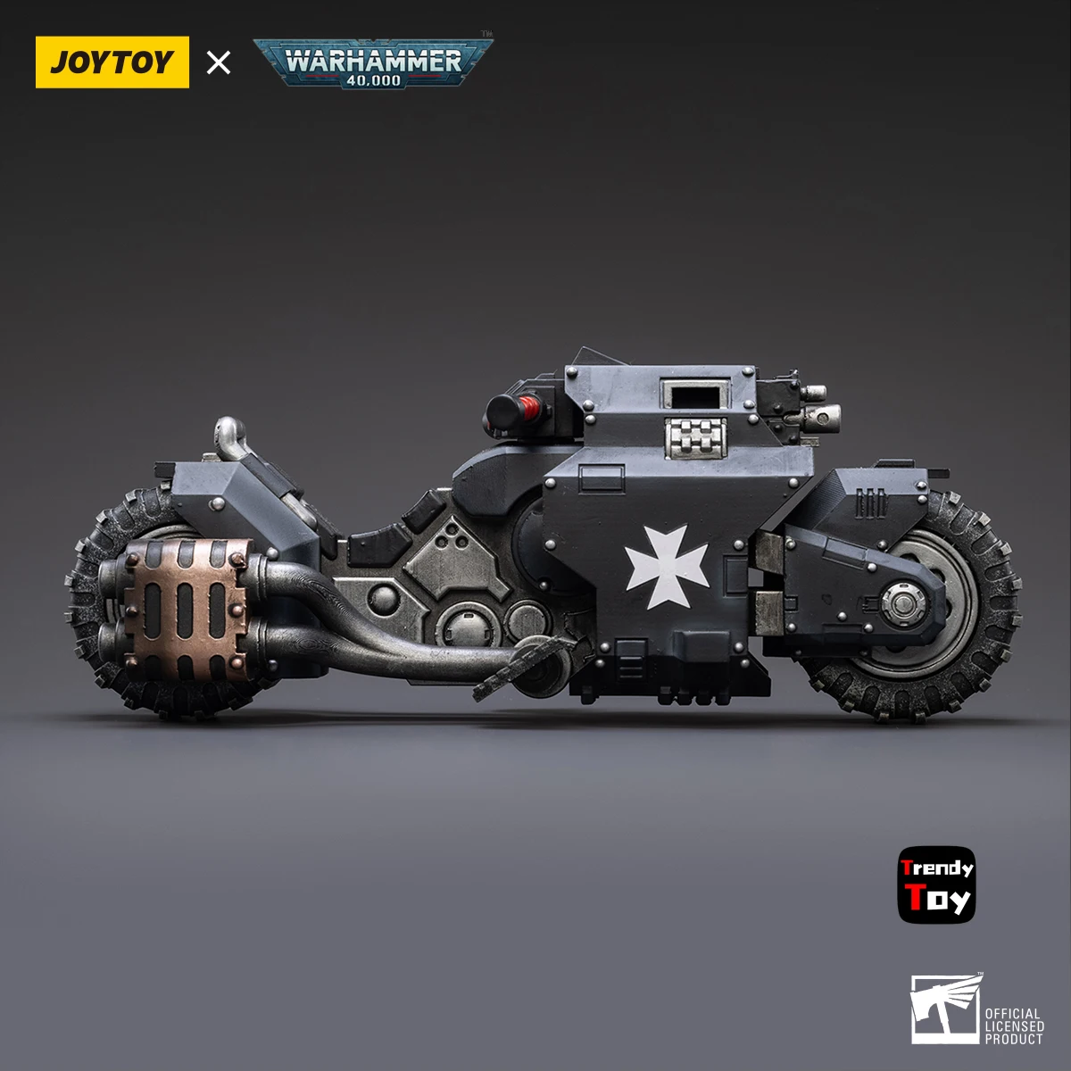 【พรีเซลล์】JOYTOY Warhammer 40K Space Marines Black Templars Outriders ฟิกเกอร์แอคชั่นโมเดลของเล่นขนาด 1/18