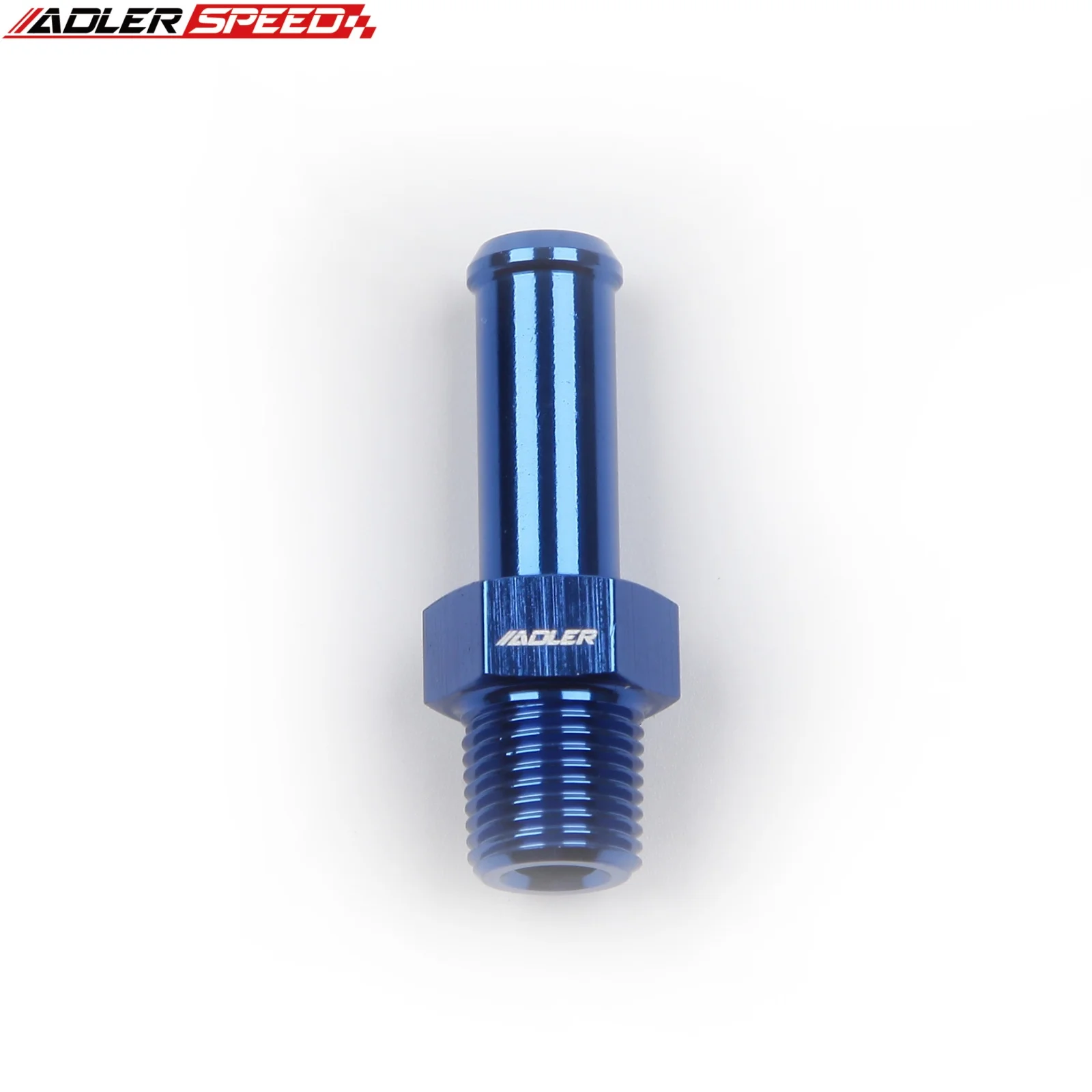 2PCS ADLERSPEED 1/8-27NPT To 7.7mm Hose Barb Aluminum Fuel Fitting Adapter Blue