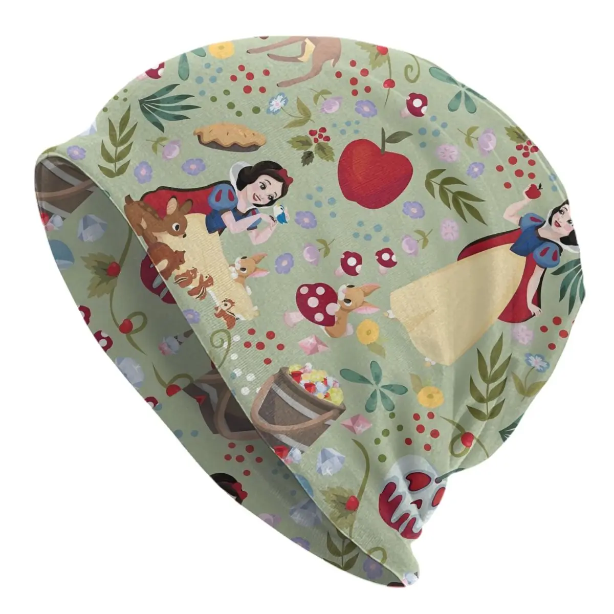 

Custom Snow White And The Seven Dwarfs Bonnet Hat Knitting Hat Men Women Unisex Animation Winter Warm Skullies Beanies Caps