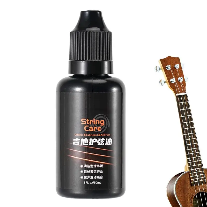 30ml Liquid Cleaning Oil Guitar Care Kit Polishing Purpose Cleaner Humidifying Lubricant Fingerboard Oil Ukulele Guitar