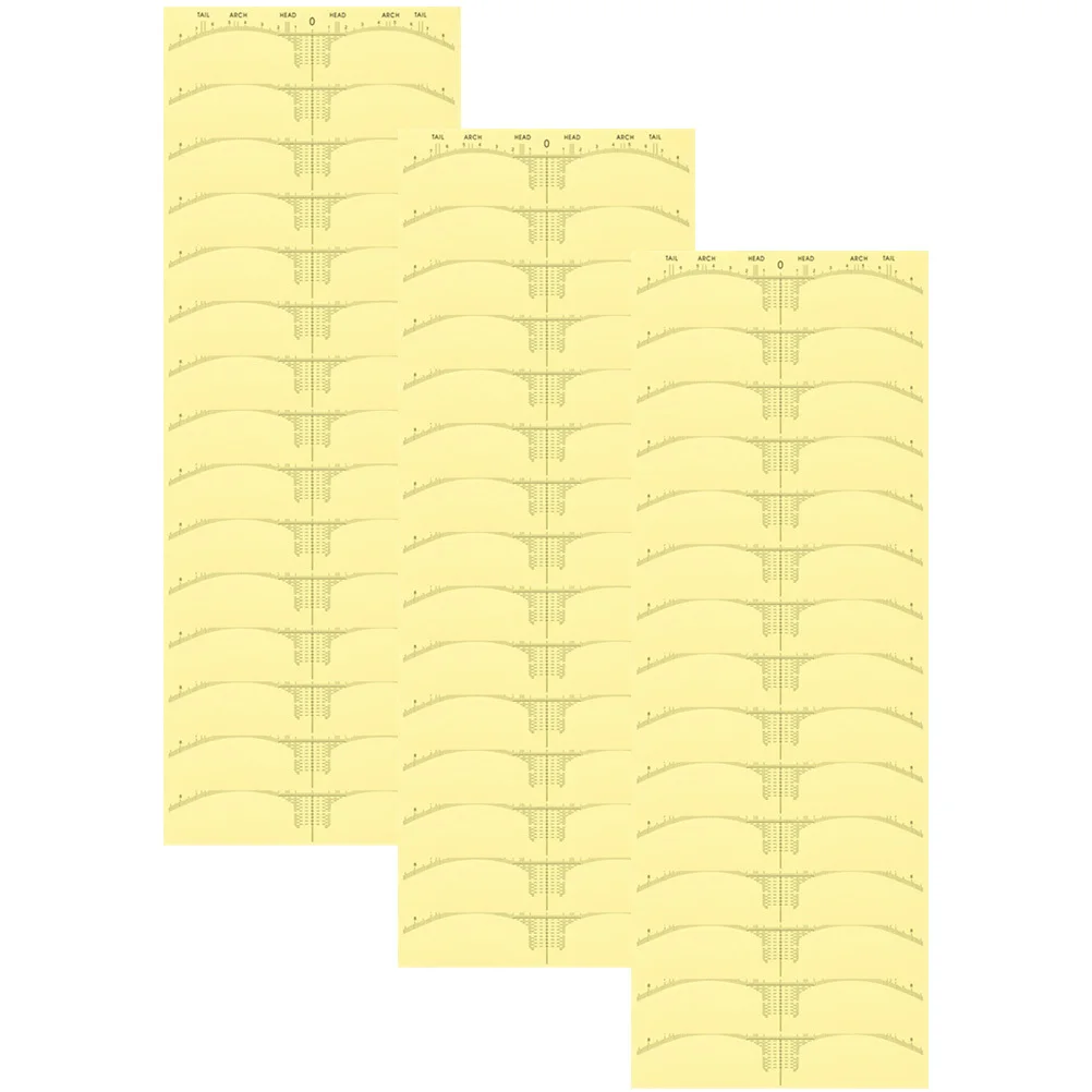 100 stuks wenkbrauw shaper sticker duurzaam positionering liniaal tool voor professionele make-up meten tekening wenkbrauw stencils