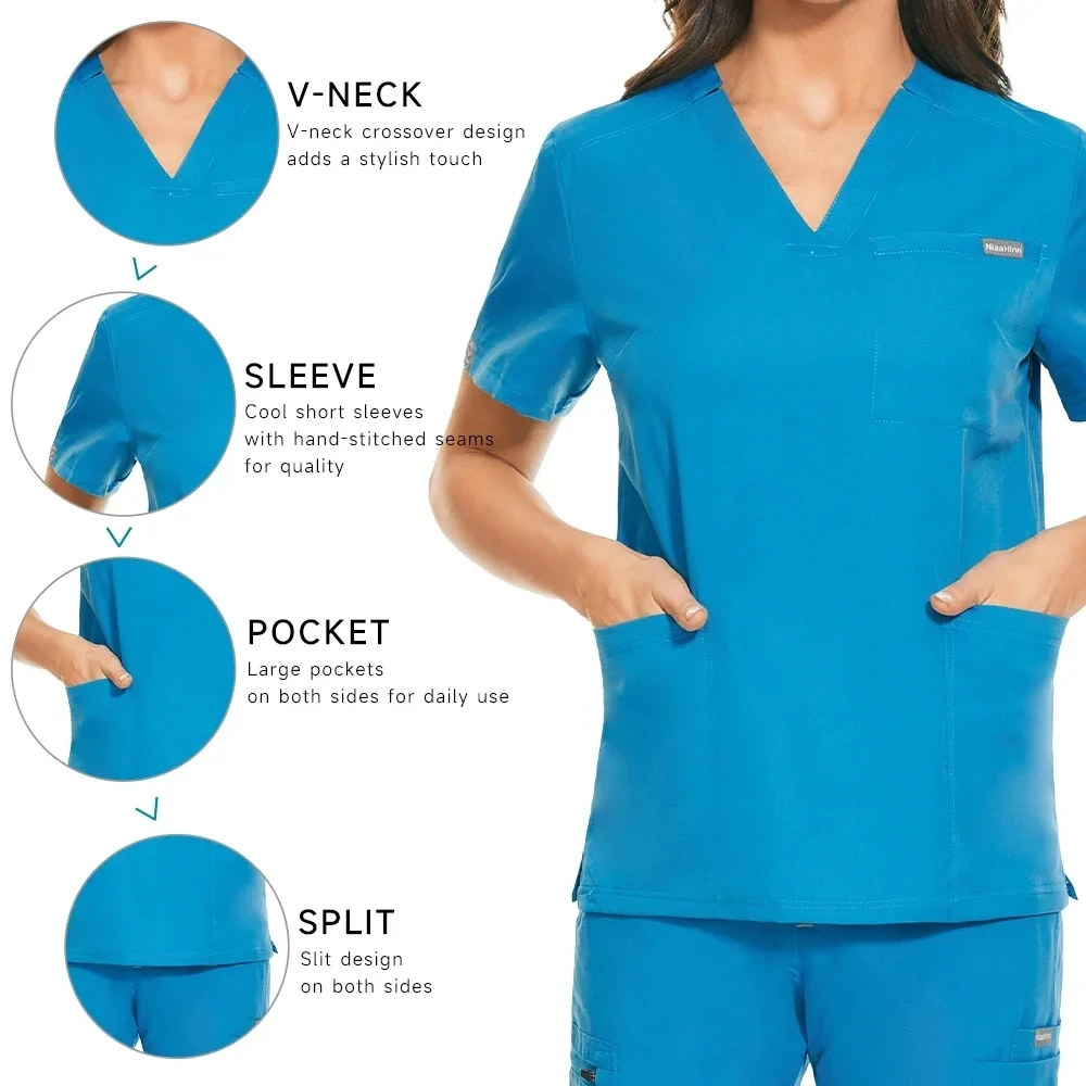 Ensemble de blouses d'allaitement Anti-rides, robe chirurgicale médicale, vente en gros, haut de gommage d'hôpital, médecin et infirmière, uniforme de gommage spécial pour hommes et femmes