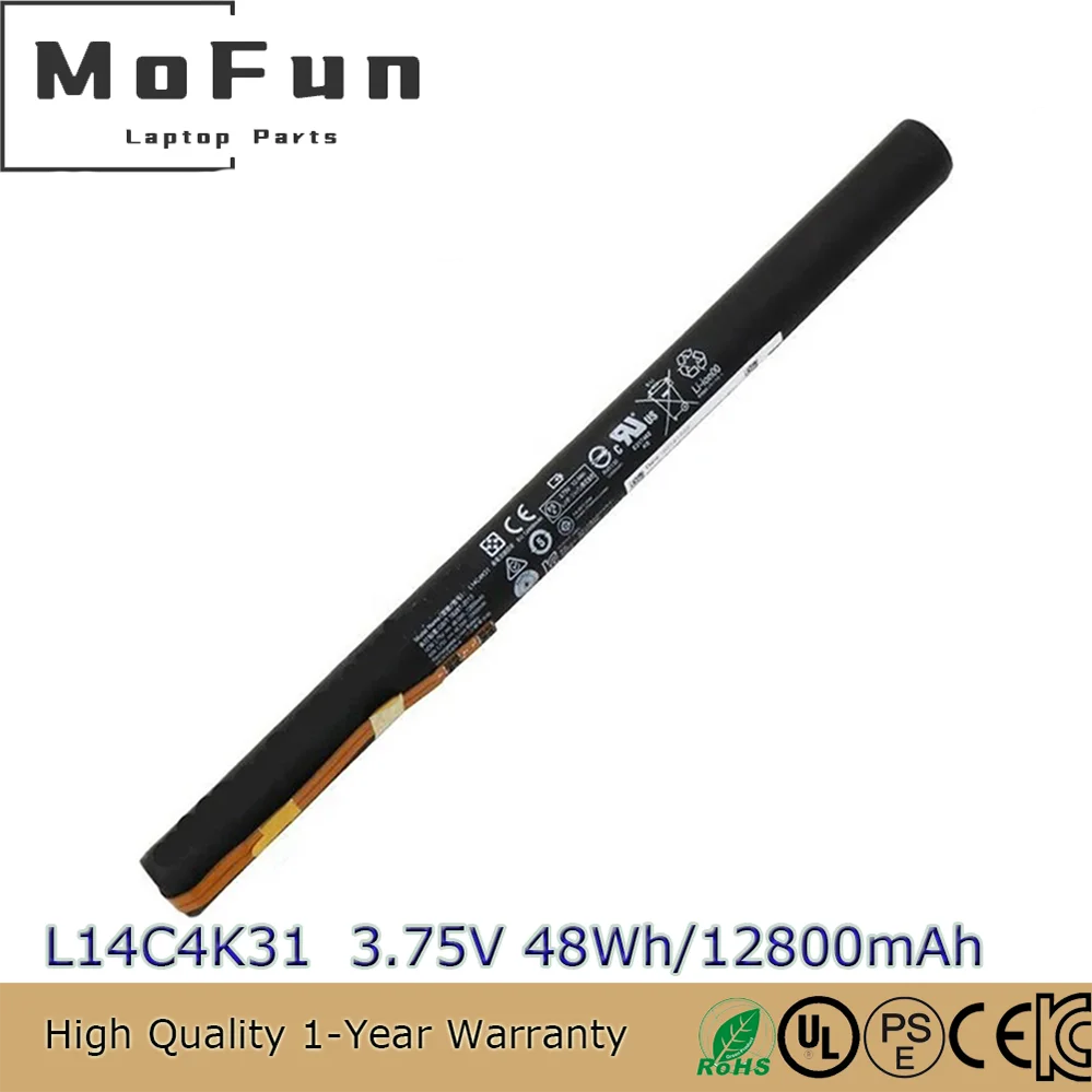 

Новый оригинальный аккумулятор для ноутбука L14C4K31 3,75 В 48 Втч 12800 мАч для Lenovo Yoga Tablet 2-1371F Pro 1371F L14D4K31