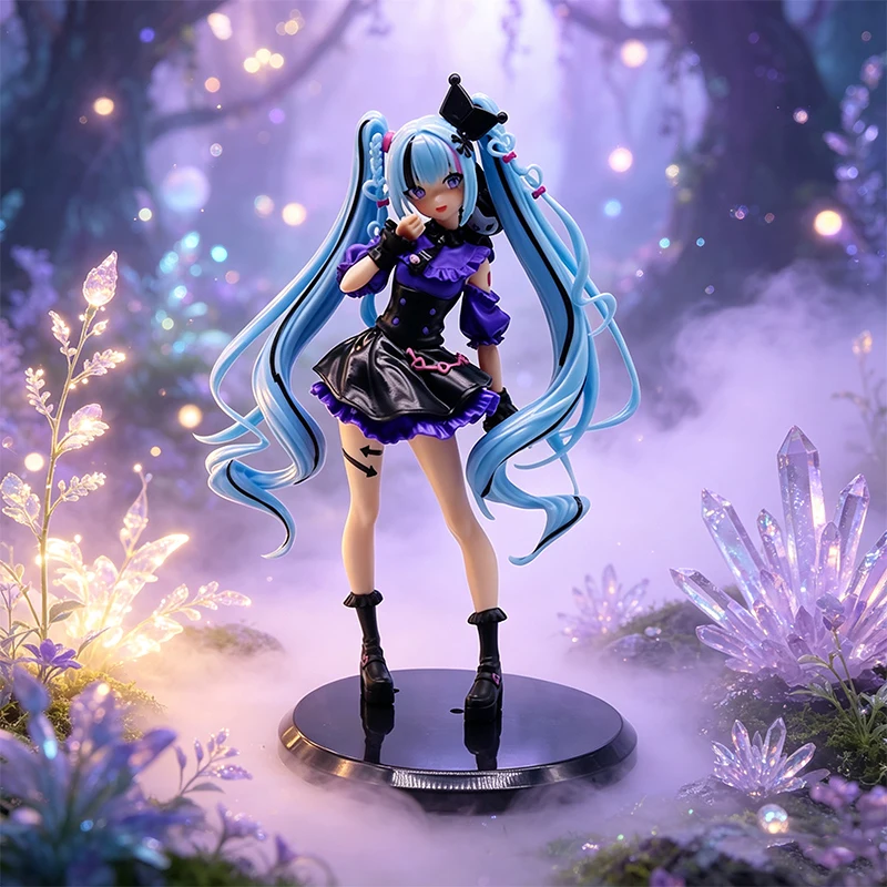 Anime Kagamine Rin & Kuromi Hatsune Miku Actionfigur Modell Spielzeug Niedliche Actionfigur PVC Sammlerstück Desktop-Accessoires Geschenkspielzeug – Detail 8