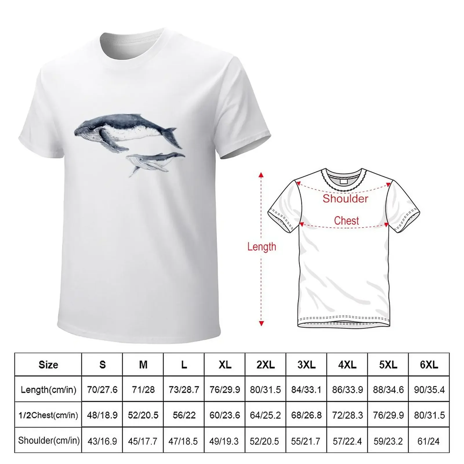 Humpback whale T-Shirt anime summer clothes customizeds for a boy men t shirt