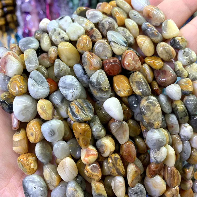 Wholesale 8-12 mm 100% Natural Agates Garnet  Amazonite Jades Amethysts Grave Beads For Jewelry Making DIY Bracelet Necklace