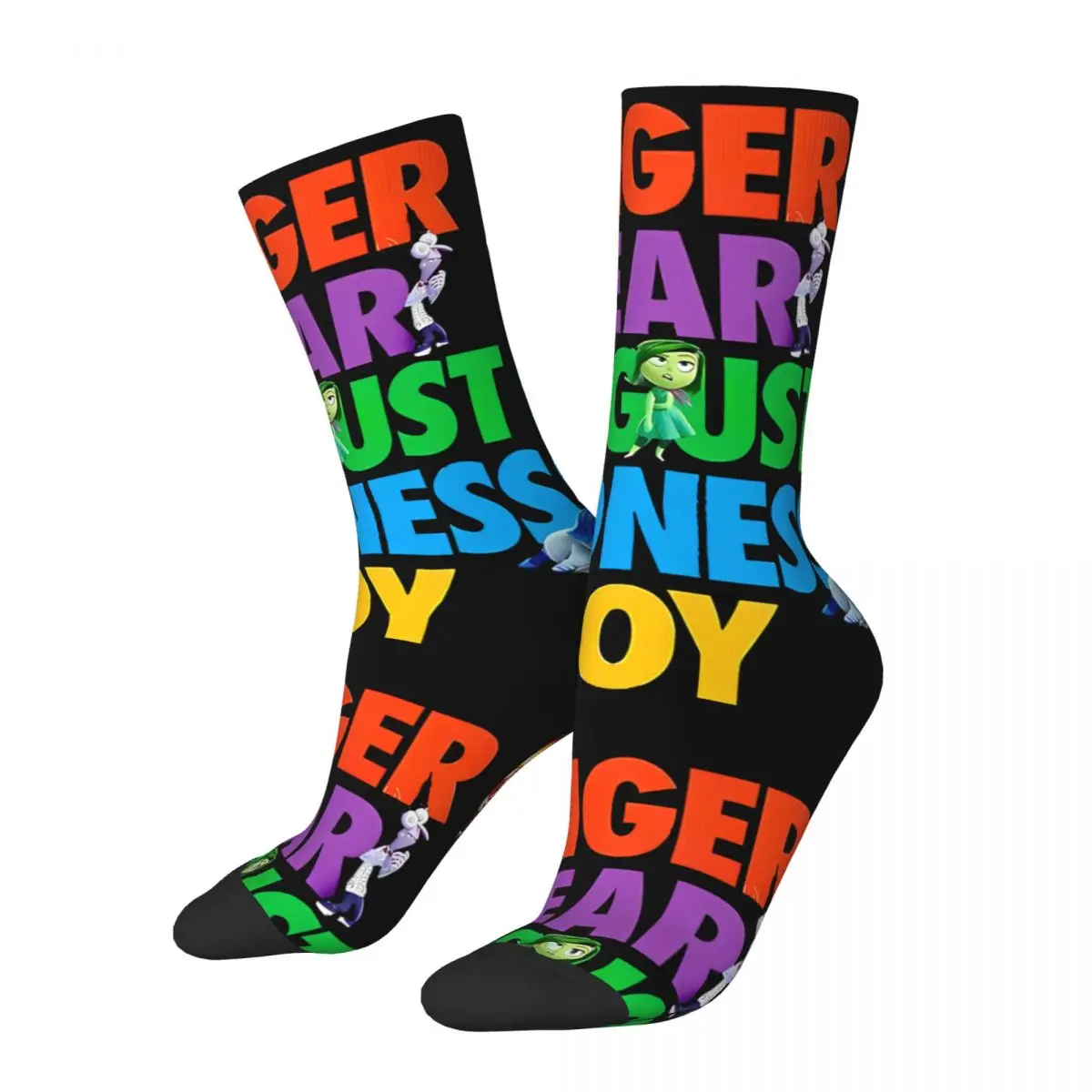 Hip Hop Vintage Impressive Crazy Men's compression Socks Unisex Inside out 2 Harajuku Pattern Printed Funny Novelty Happy Crew