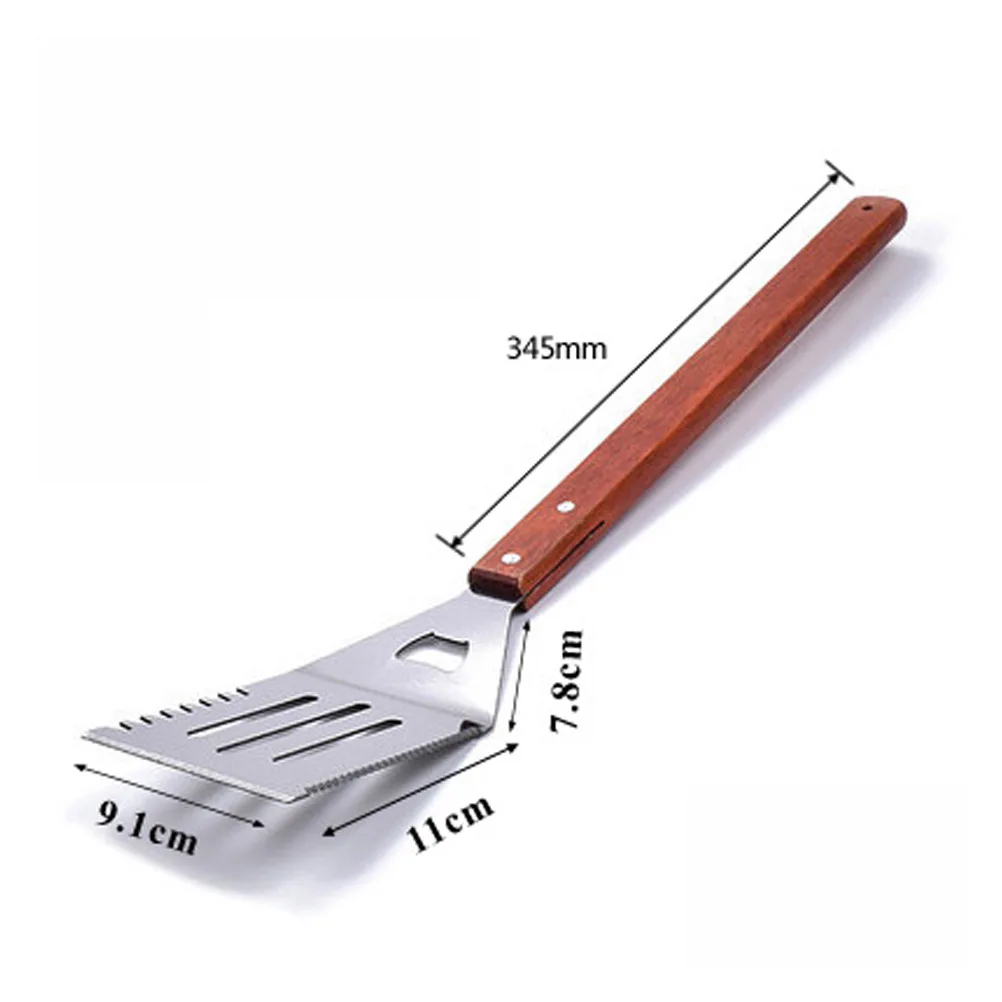 

Barbecue Spatula Stainless Steel Wide Metal Large Steak Grill Fried Shovel Wooden Handle Cooking Utensils Shovel,barbecue Shovel