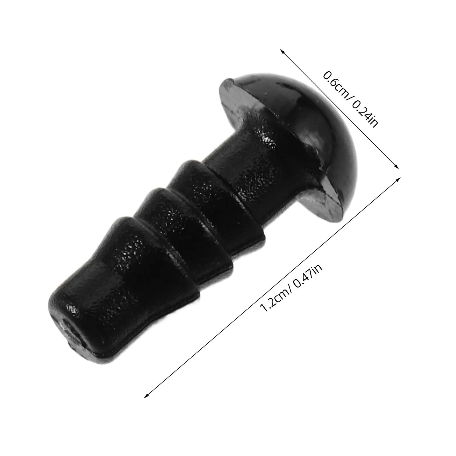 600Pcs Black Plastic Safety Eyes 6Mm for Crafting Stuffed Animals DIY Crochet Accessories Realistic Small Craft Eyes for Sewing