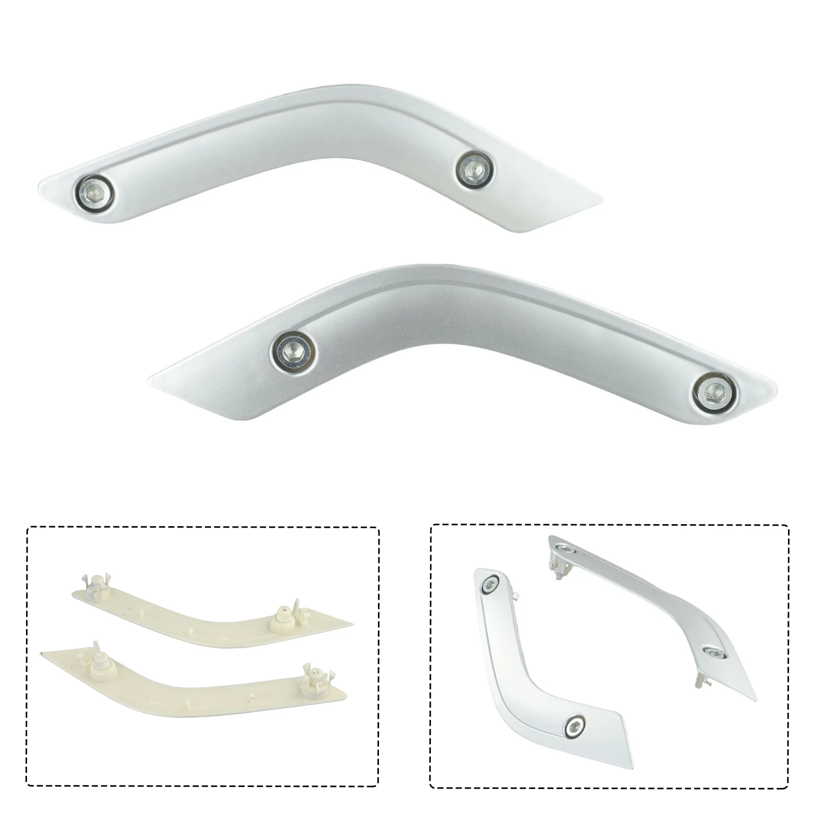 

Накладки на ручки дверей серебристые 1RC72JAHAD 1RC72JAHAE 2011-2017, декоративные вставки для ручек дверей