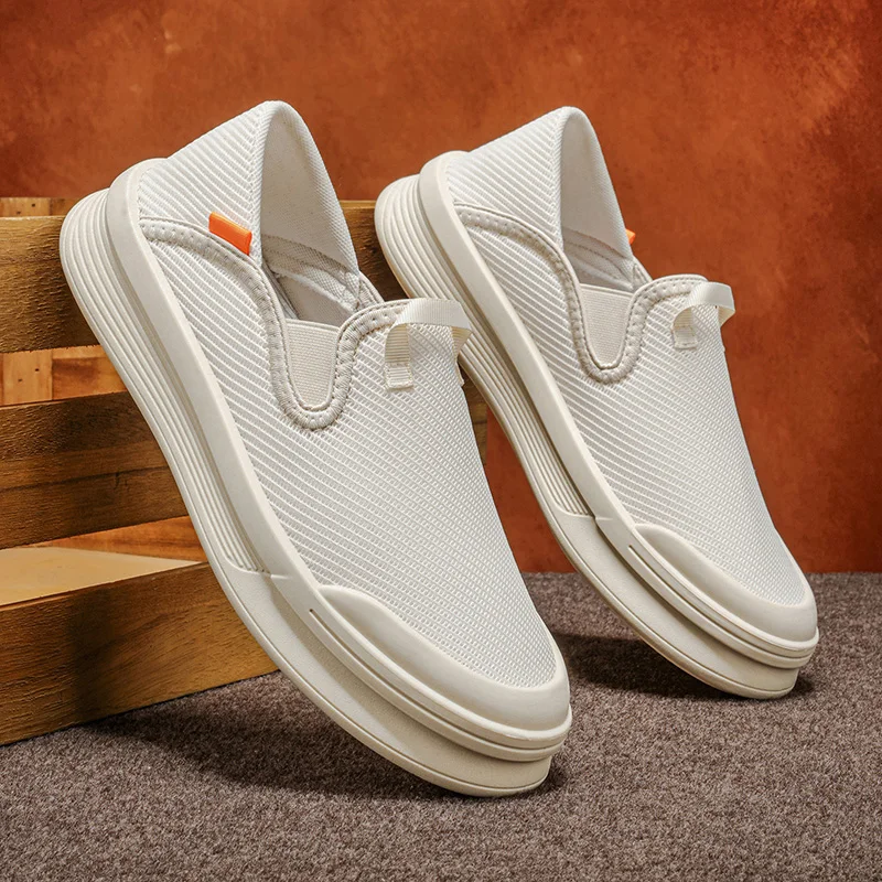 

Spring breathable mesh sports and leisure shoes comfortable and non slip lazy shoes outdoor fashionable thick soled board shoes