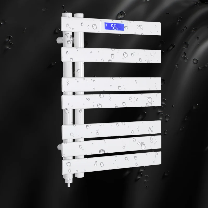 Bathroom Electric Towel Rack Intelligent Constant Temperature Heating Drying Black and White Toilet Clothes Rack