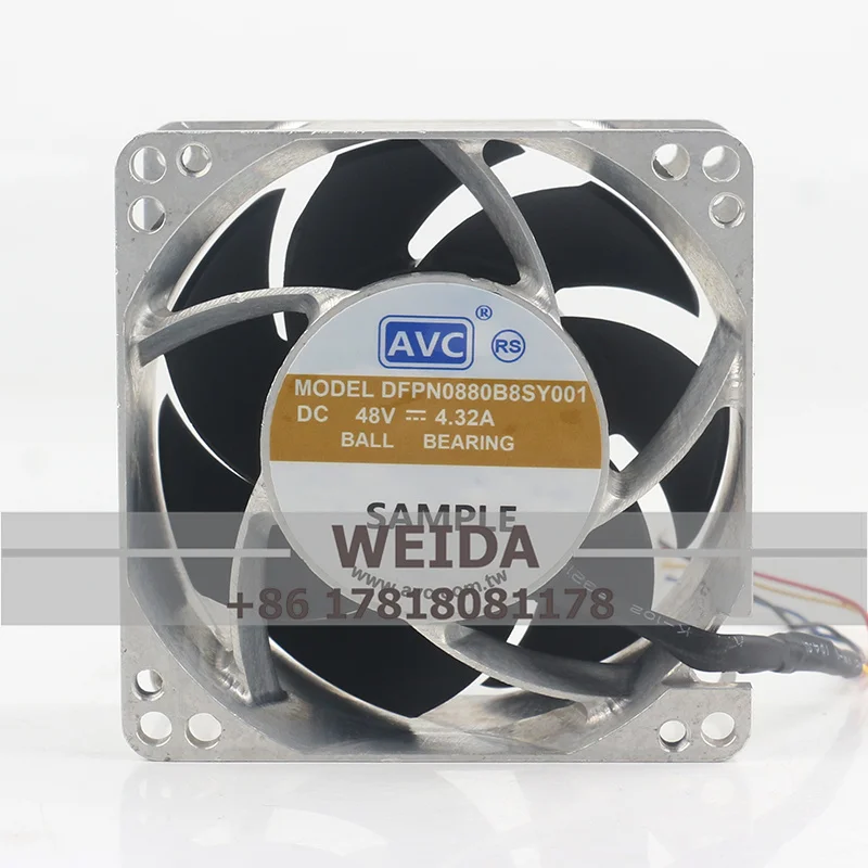 

Вентилятор в оригинальном корпусе AVC 12 В 24 В постоянного тока 48 В 4,32 А AC EC 8038 80X80X38 мм 8 см с алюминиевой рамой, четырехпроводной DFPN0880B8SY001 охлаждающий вентилятор