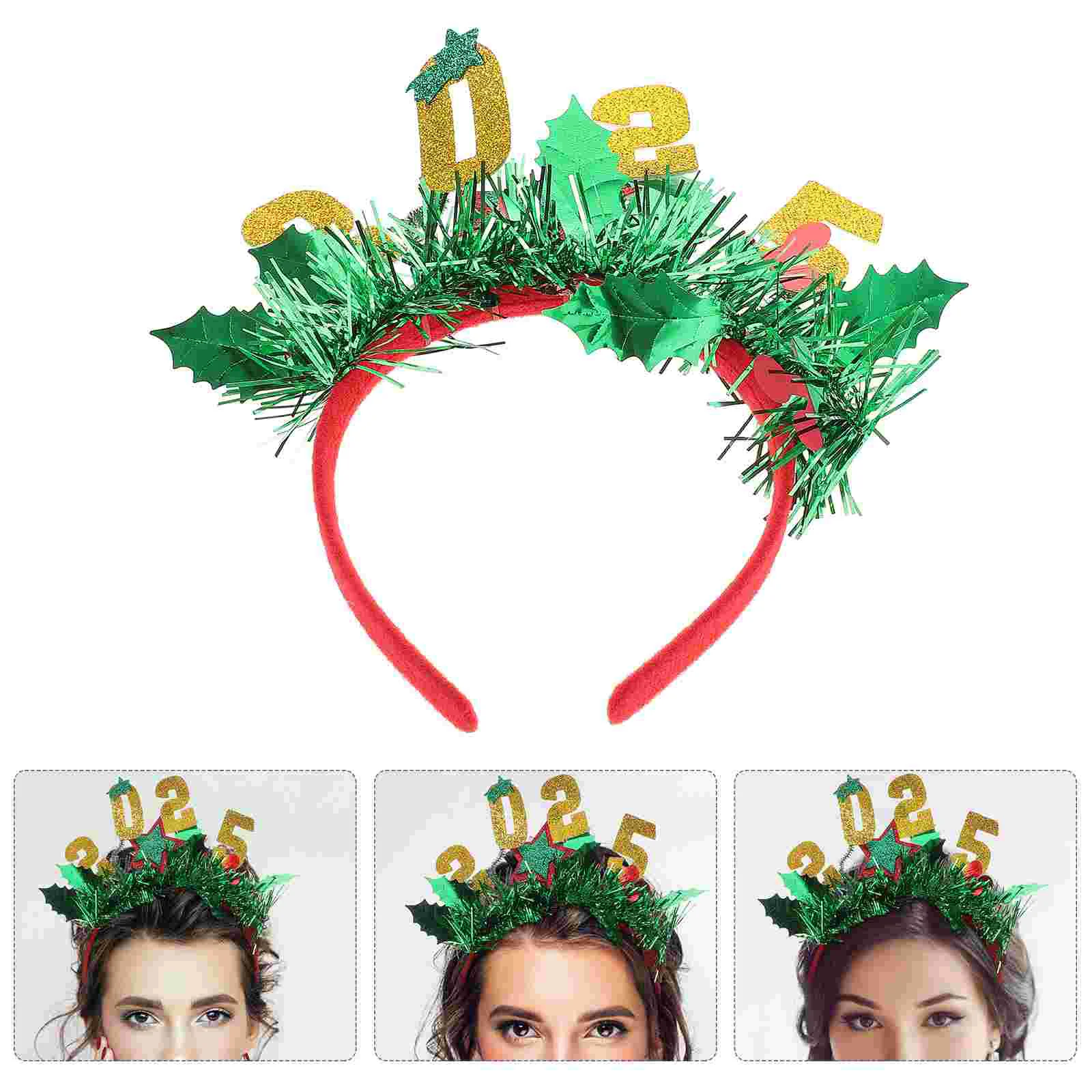 Glitter New Year Hairband Headband Decorations Christmas Tree Party Favors Halloween Headbands