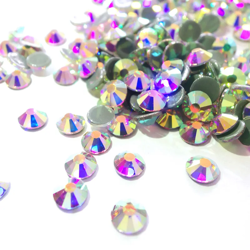 Hotfix Crystal AB Rhinestones DIY Iron On Jewelry Making Glass Beads Flatback Crafts Accessories Stones For Cap Dancing Dress