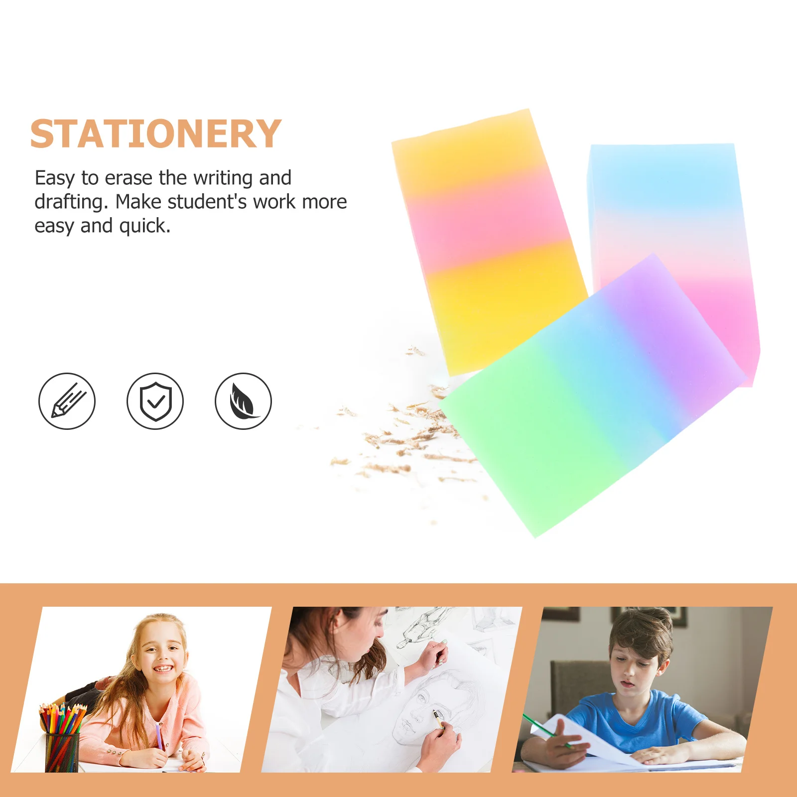 36 Stück Gelee-Radiergummis, zarte Buntstift-Radiergummis zum Zeichnen, entzückende Cartoon-Partygeschenke, Bleistift-Radiergummi