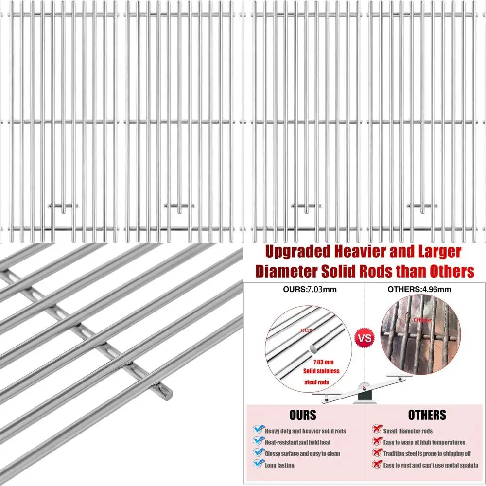 

Запасные части для решеток из нержавеющей стали для гриля, 4 шт., совместимы с Sam's Club NXG13000399A0, гриль KitchenAid
