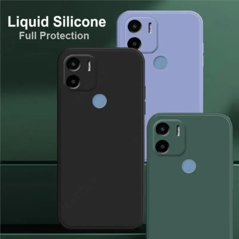 For Xiaomi Poco C50 Case Redmi A1 Plus Cover Original Liquid Soft Silicon Rubber Bumper Phone Back Case Poco C50 Global Funda
