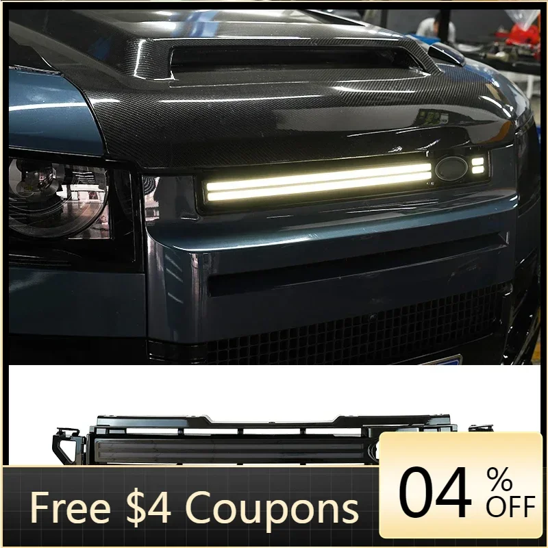 

Modified Off-Road Accessories Retrofit Upgrades Grille With Led Light For Land Rover Defender 90 110 2020-2023