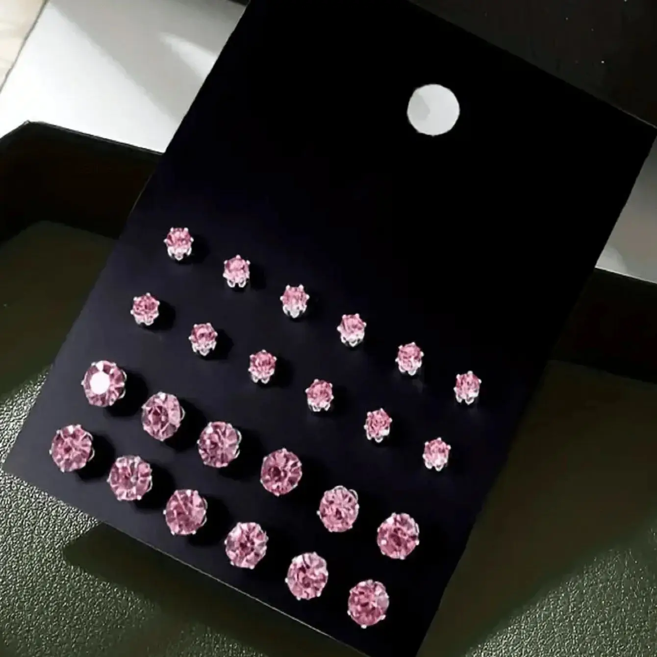 12 Paar modische, minimalistische, glitzernde Ohrringe mit kubischen Zirkonia, geeignet für Feiertage, Partys, Termine, Geschenke, Alltagskleidung – Detail 5