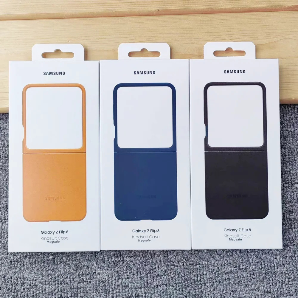 Magnetische Luxus-Lederhülle für Samsung Galaxy Z Flip 8 5G, kompatibel mit MagSafe, für kabelloses Laden, schlanke, stoßfeste Schutzhülle für die Rückseite.