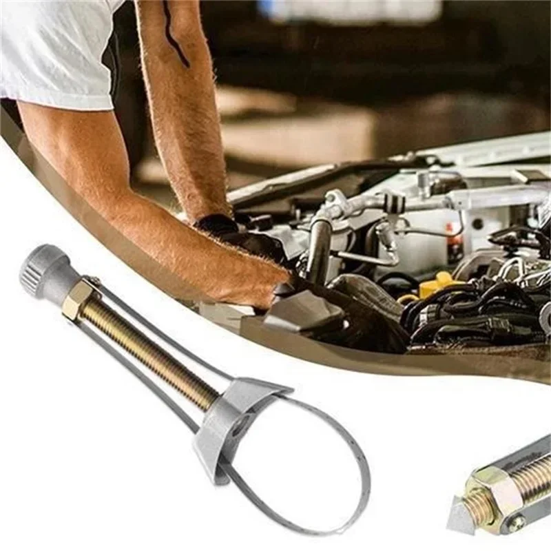 Llave inglesa para filtro de aceite de coche y motocicleta, máquina de extracción de filtro, herramienta de extracción de compartimento de aceite con correa de acero tipo Yuanbao