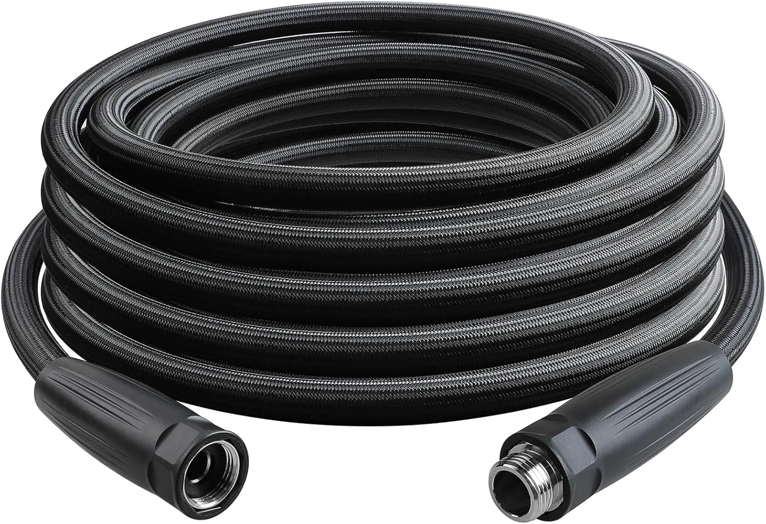 

Garden Hose 5/8"IDx30' Hose Stiff And Rigid Light Weight Durable Non Kinking Water Hose Female Brass Hose Fittings 30 FEET Bl