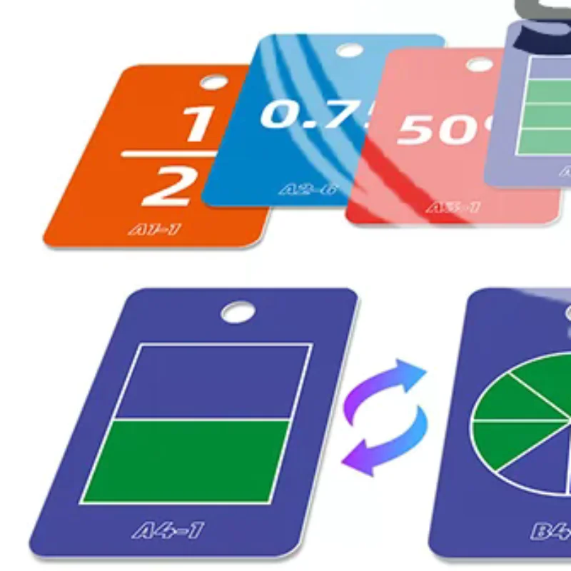 104PCS Dezimal Bruchteil Prozentsatz Umwandlung Karten Tisch Modell Bildung Karte Denken Erkenntnis Training Kinder Pädagogisches Spielzeug