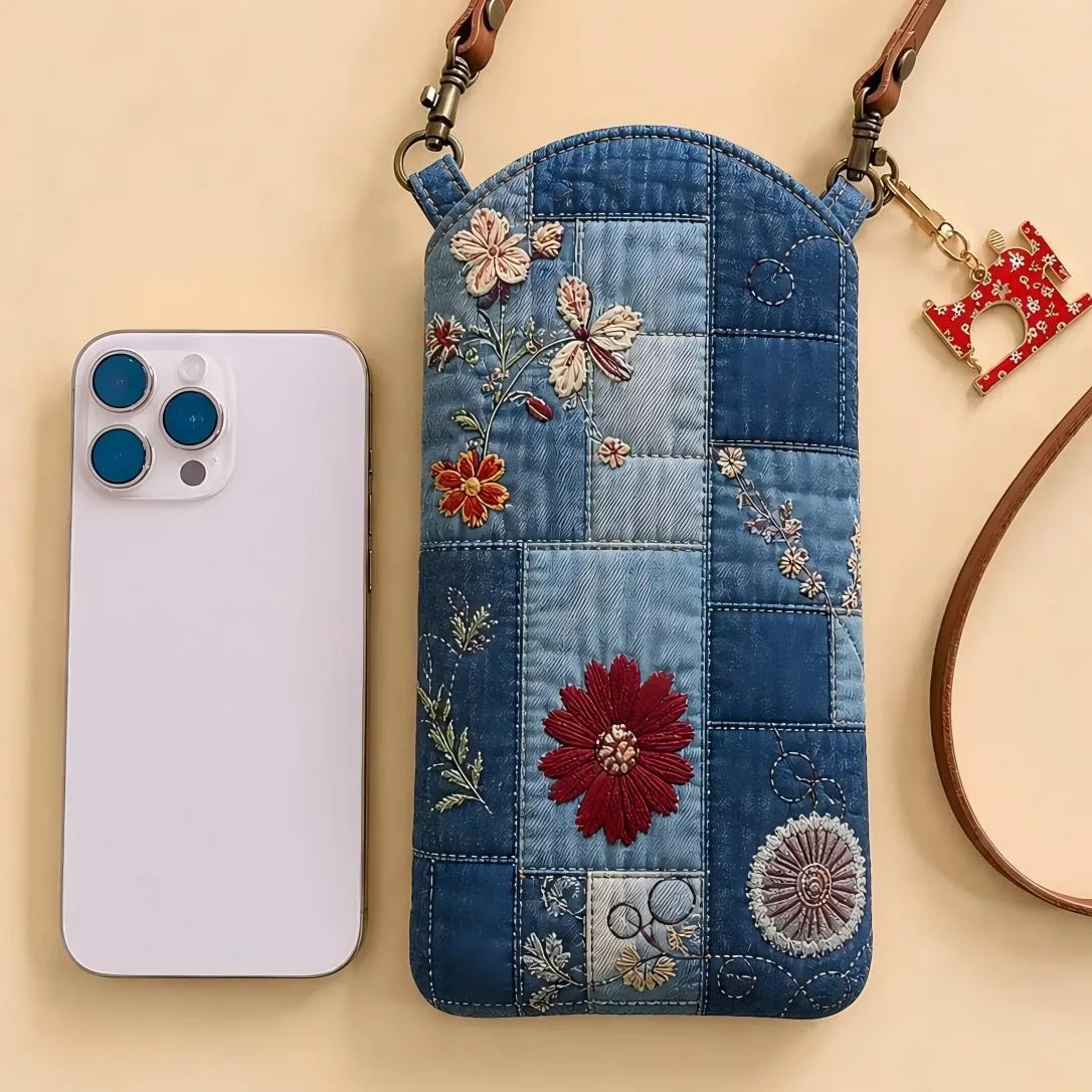 3D Printed Quilted Crossbody Cell Phone Bag Personalized Gift Adjustable Strap Mini Shoulder Purse Pouch Women Daily Outdoor Bag
