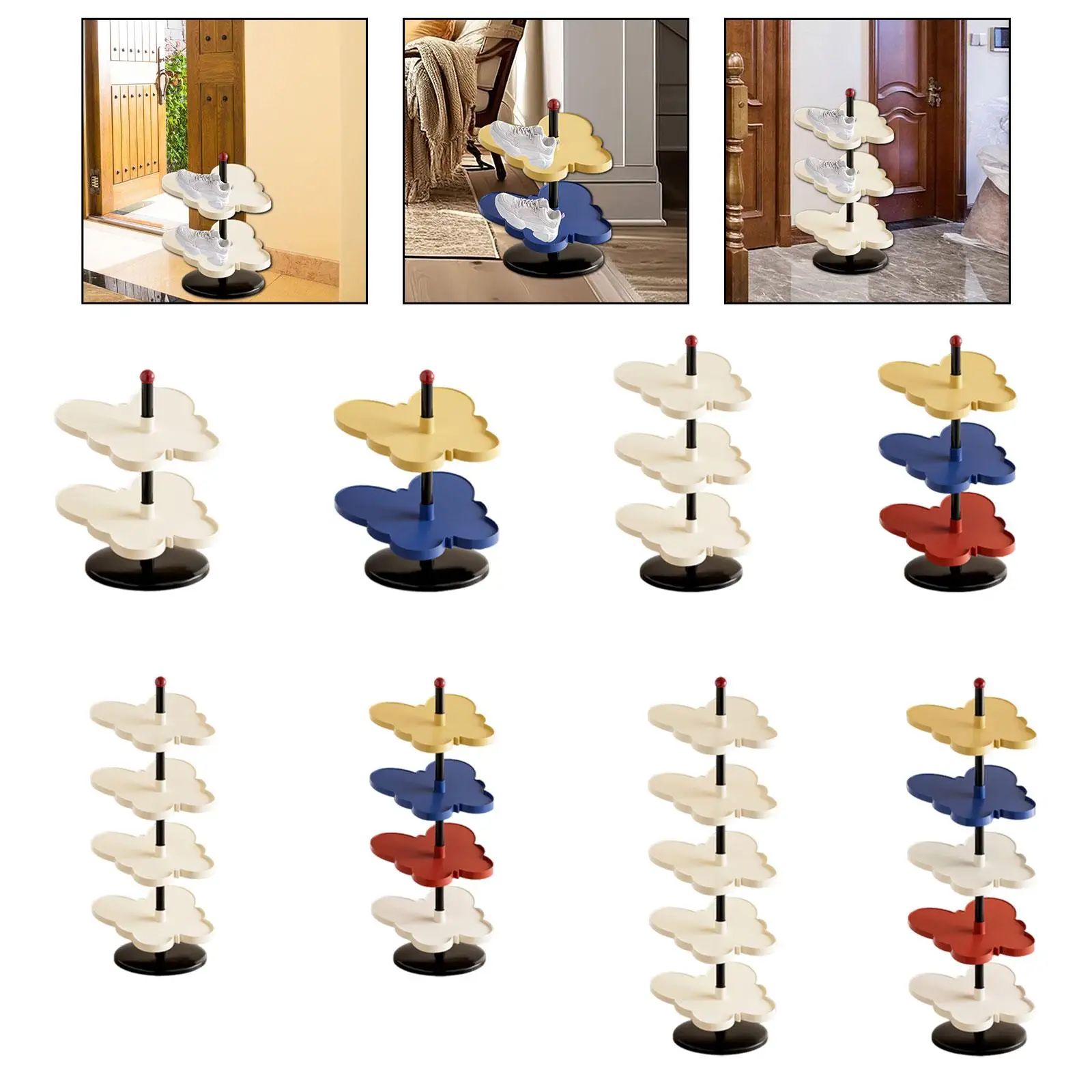 Vertical Shoe Rack Corner Storage Organizer for Living Room Hallway Entryway