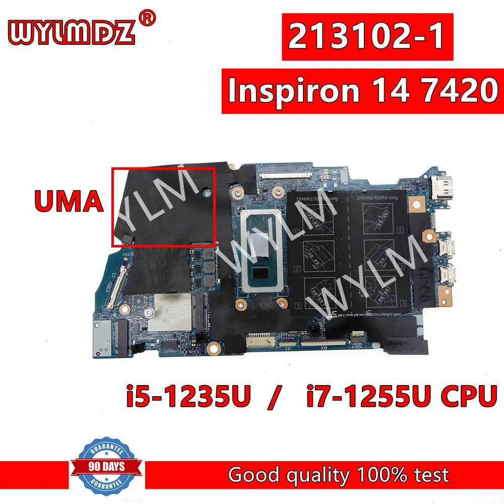 

213102-1 i5-1235U/i7-1255U CPU Laptop Motherboard For Dell Inspiron 14 7420 2-in-1 Mainboard CN 0DNRR6 0MPPFT Test OK