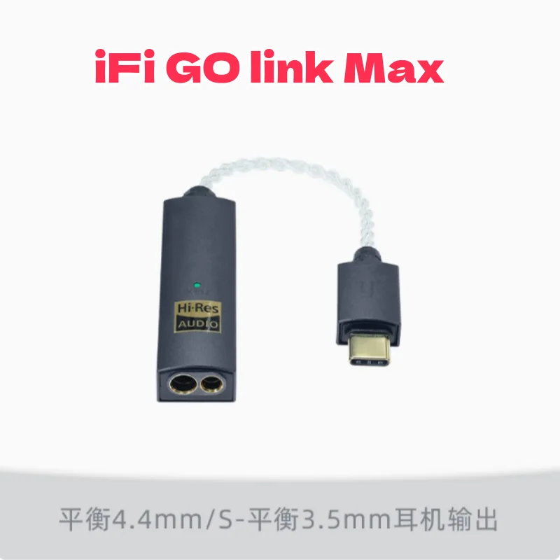 

iFi GO link Max Portable USB Balanced DAC Headphone Amplifier Dongle Dynamic Range Enhancement Total Harmonic Distortion Decoder