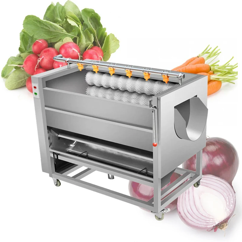 Potato Cleaning Peeling Machine Commercial Automatic Potato Taro Sweet Potato Peeling Machine Brush Peeling Machine