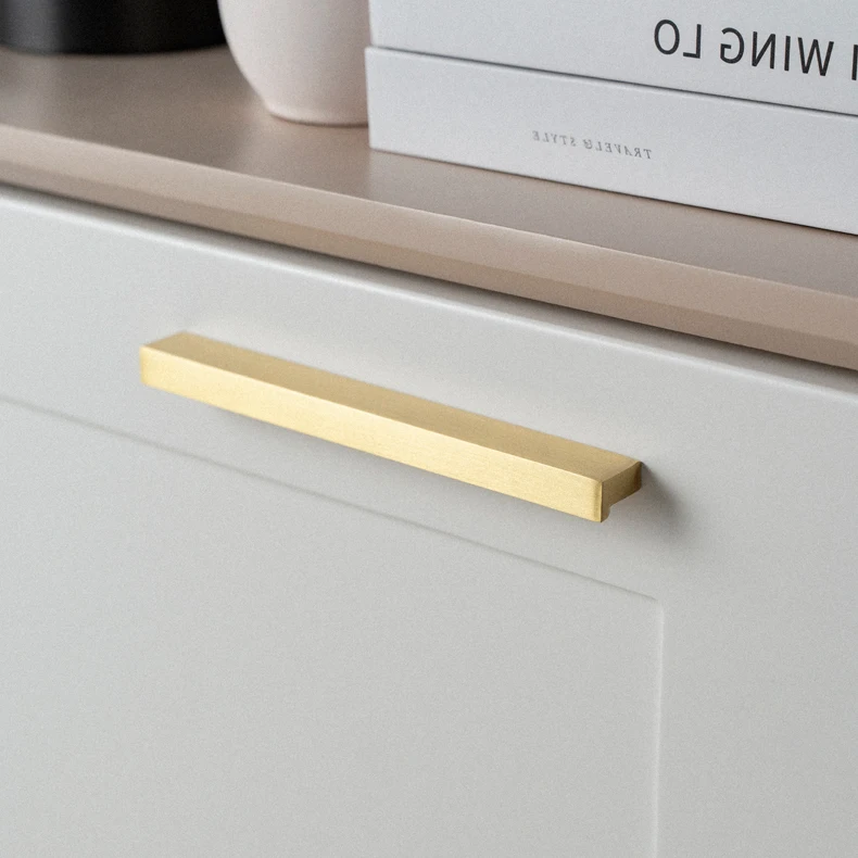 Long brushed brass furniture handle — supplier illustration 13