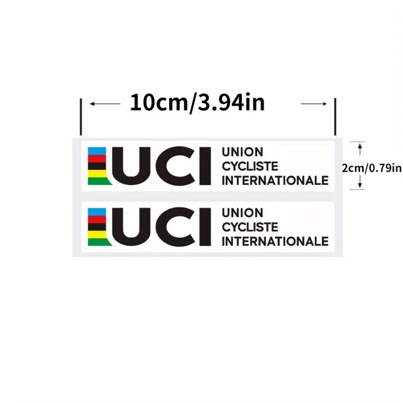 عبوتان من ملصقات شوكة الدراجة المقاومة للماء والخدش UCI - ملصقات الدراجة المصنوعة من مادة PVC مع خطوط مشرقة للحماية من الأشعة فوق البنفسجية #4