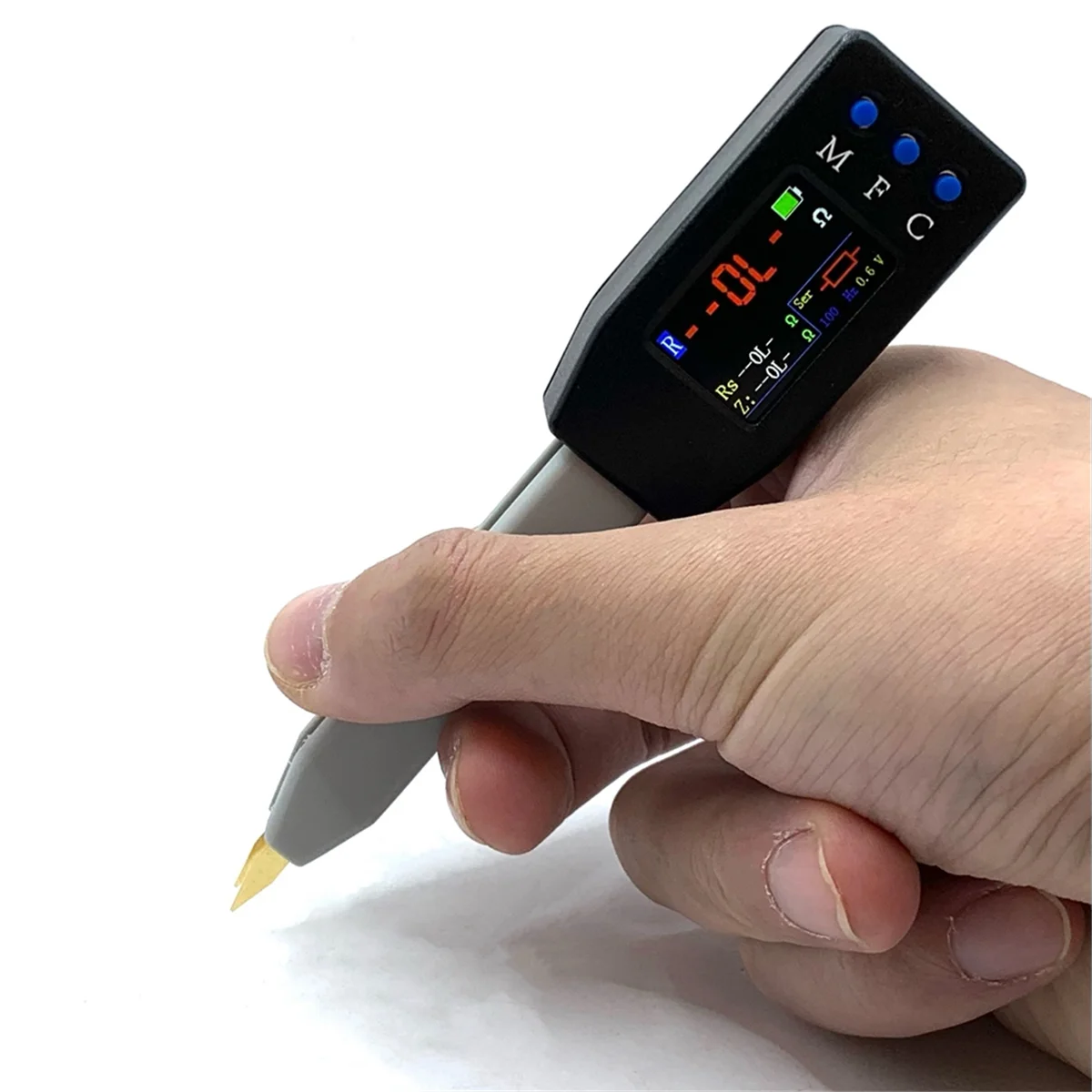 AA98 100S 100hZ/1KHz/10kHz Mini Intelligent Bridge Tweezers LCR SMD Tester Resistance Capacitance Inductance Diode Tester