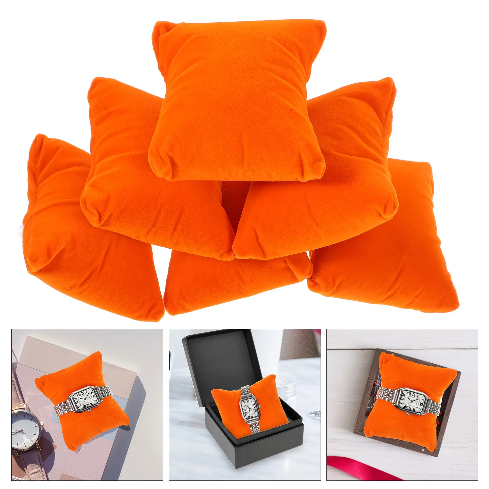 

Набор из 6 подушек для часов с превосходным качеством изготовления, подушки для демонстрации ювелирных изделий, подушечки для браслетов и защитные вкладыши для часов