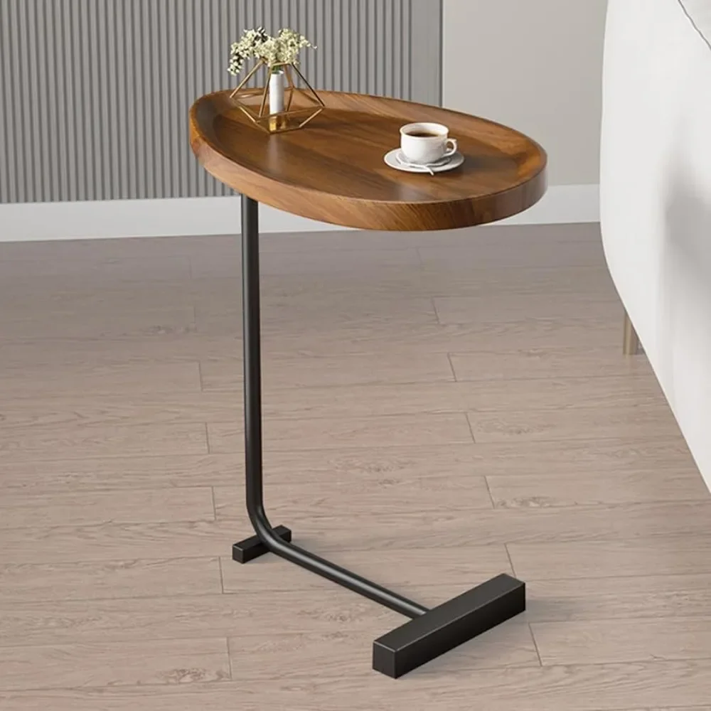 

OEING C Shaped Side Table, C Table End Table for Sofa and Bedside, Couch Side Tables That Slide Under for Bedroom Living Room