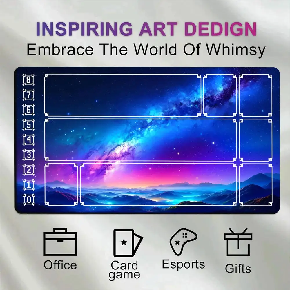 Magic playmat for TCG MTG LOL Balatro player Rubber mouse pad collectible card game pads With zones Duel deskmat night sky