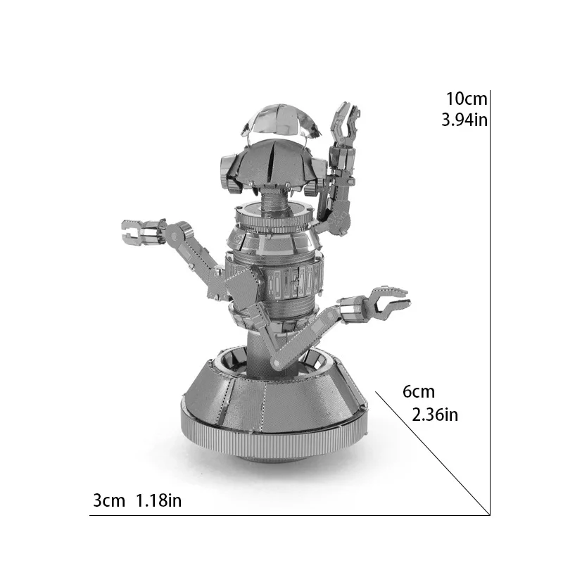 DIY 3D Metal Model Building Kit R2D2 C3PO XWing Star Destroyer Millennium Falcon ATAT Puzzle Toy Collectible Desktop Decoration view 6
