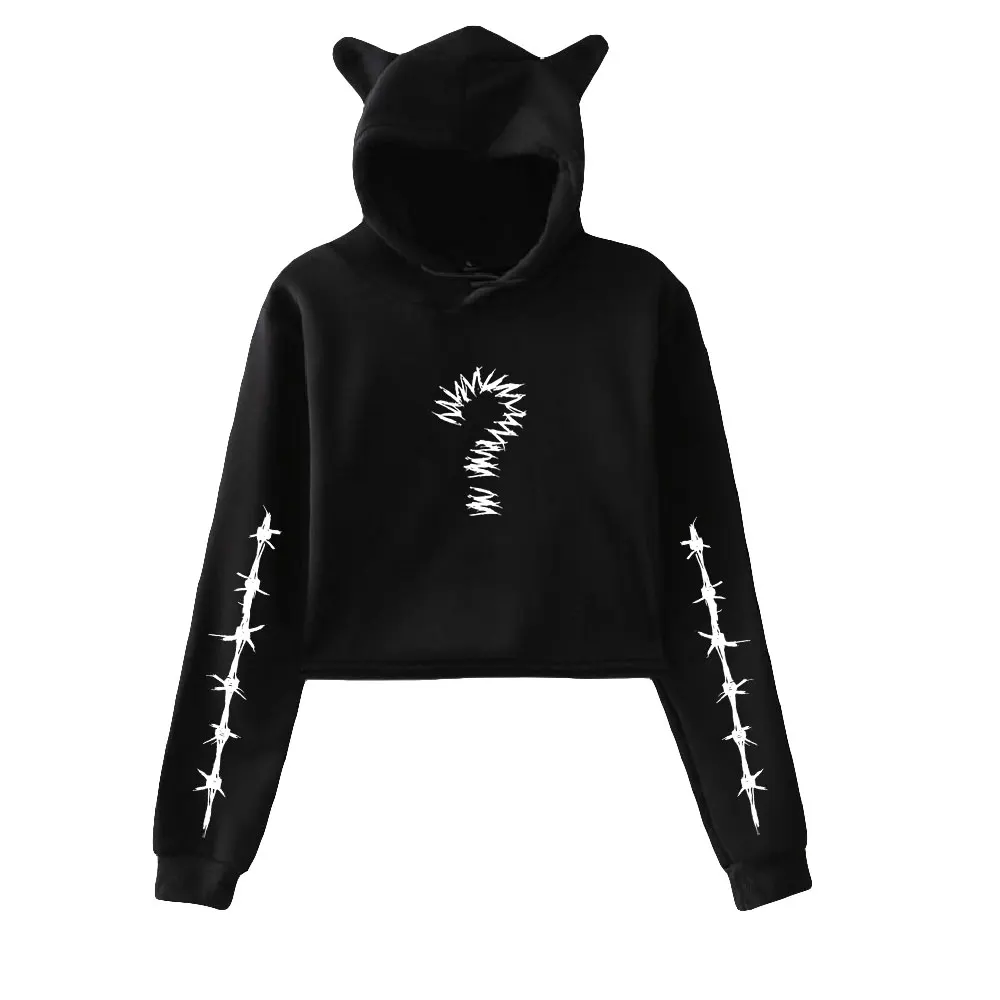 Jake Webber conjuntos kawaii mulheres Impresso orelhas Coelho causal música fãs hoodies manga curta unisex moletom