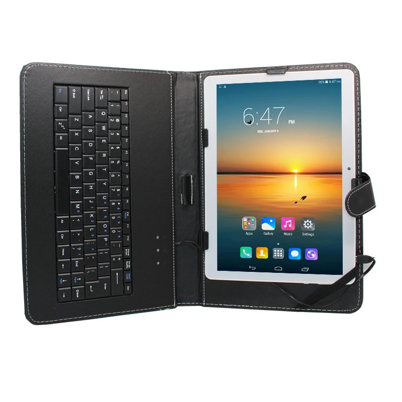 

Универсальный кожаный флип-чехол с микро-Usb-клавиатурой для планшета