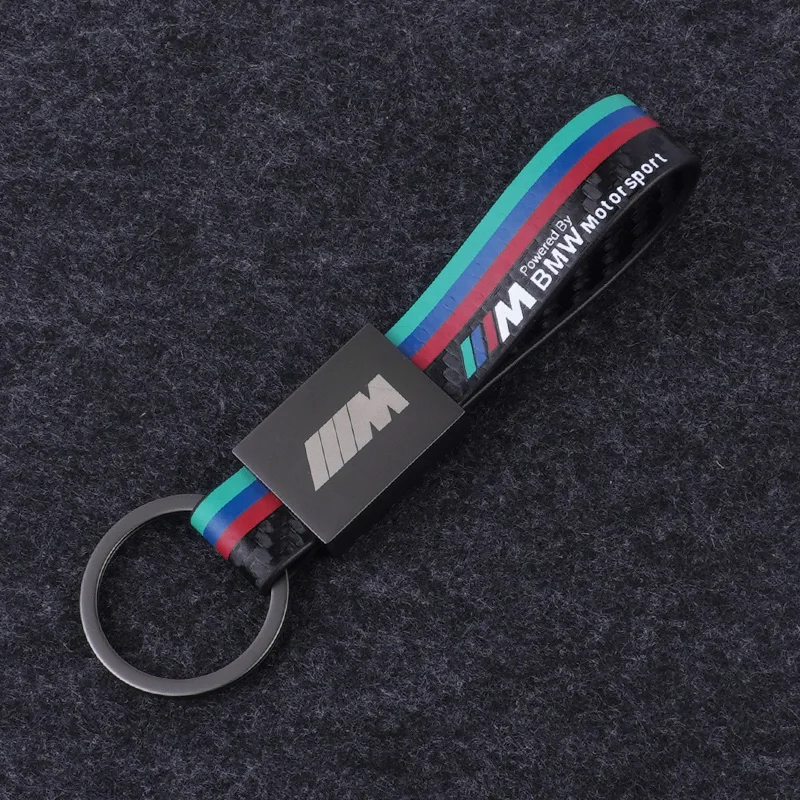 Carbon Fibre Leather M Sport Car Key Fobs Ring Key Chain for Bmw M Emblem G30 G32 3 4 5 7 M3 M4 M5 X1 X3 X5 X6 X4 E61 E60 E31 - view 3